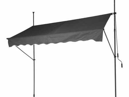 Awning Adjustable Grey Polyester 250 x 120 cm For Sale