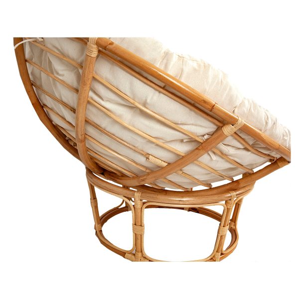 Chair Romimex Natural Rattan 115 x 90 x 115 cm Hot on Sale