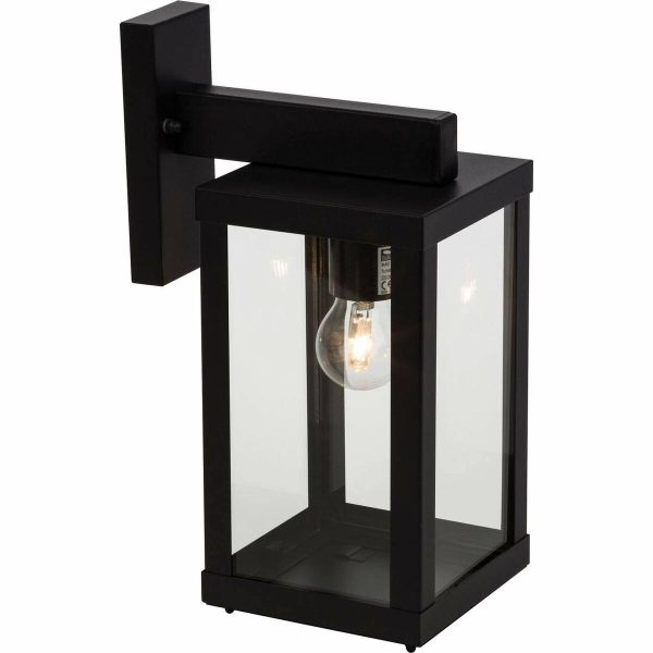 Wall Light Brilliant Gaia Exterior Black Metal 60 W E27 For Discount