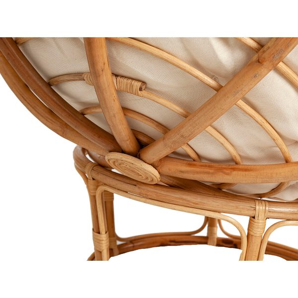 Chair Romimex Natural Rattan 115 x 90 x 115 cm Hot on Sale