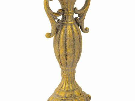 Candle Holder Alexandra House Living Gold Resin 14 x 33 x 14 cm For Sale