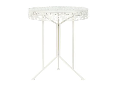 Side table DKD Home Decor Metal White (60 x 60 x 70 cm) Online Sale