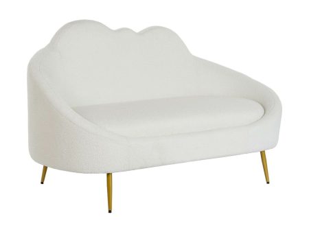 Sofa DKD Home Decor White Mustard Metal Clouds Scandi 155 x 75 x 92 cm Online now