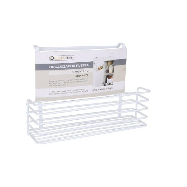 Basket for Kitchen Shelf Confortime White 34 x 12 x 22 cm (12 Units) Online Sale