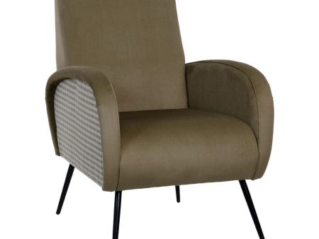 Armchair Black Green 68 x 97 x 86 cm For Sale