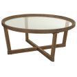 Centre Table Alexandra House Living Brown Iron Fir wood Tempered glass 100 x 43 x 100 cm For Sale