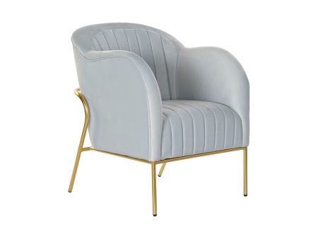 Armchair DKD Home Decor Sky blue Metal 62 x 75 x 85 cm on Sale