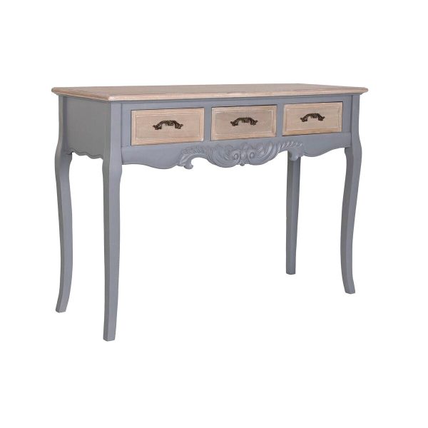 Console DKD Home Decor Grey Natural Paolownia wood MDF Wood 109.5 x 39 x 78.5 cm 109,5 x 39 x 78,5 cm Discount