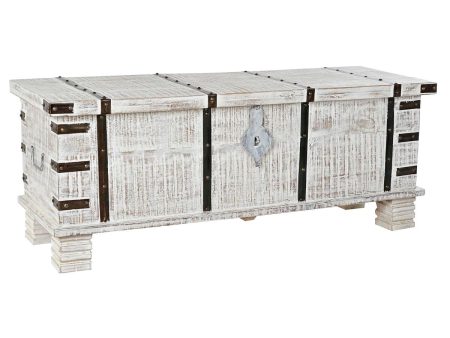 Chest DKD Home Decor Metal White Mango wood (116 x 40 x 45 cm) Online Sale