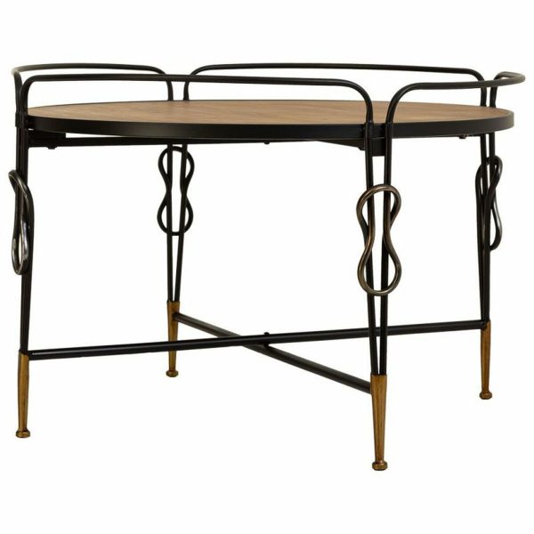 Centre Table Alexandra House Living Brown Metal Fir wood MDF Wood 78 x 53 x 78 cm For Cheap