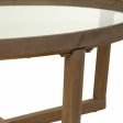 Centre Table Alexandra House Living Brown Iron Fir wood Tempered glass 100 x 43 x 100 cm For Sale