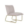 Armchair DKD Home Decor Beige Golden Metal Polyester (66 x 71 x 77 cm) Supply