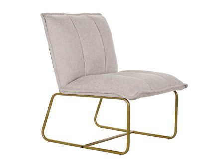 Armchair DKD Home Decor Beige Golden Metal Polyester (66 x 71 x 77 cm) Supply