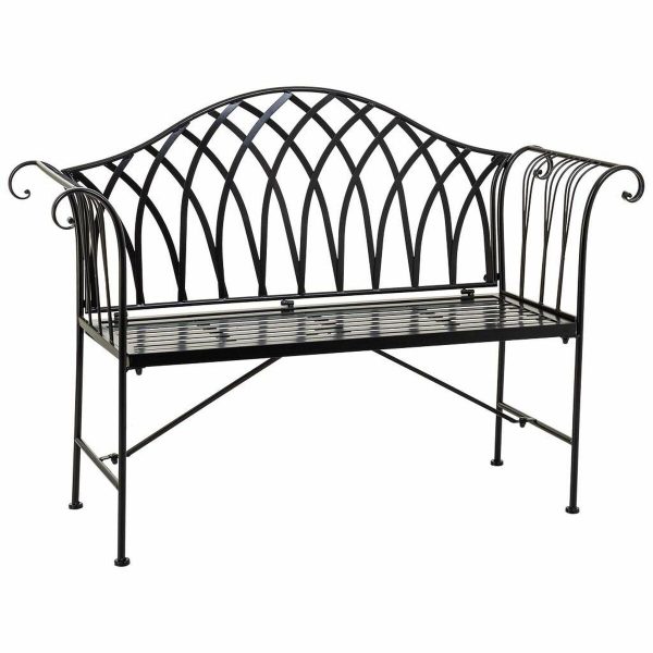 Bench Alexandra House Living Black Iron 50 x 88 x 110 cm Fashion