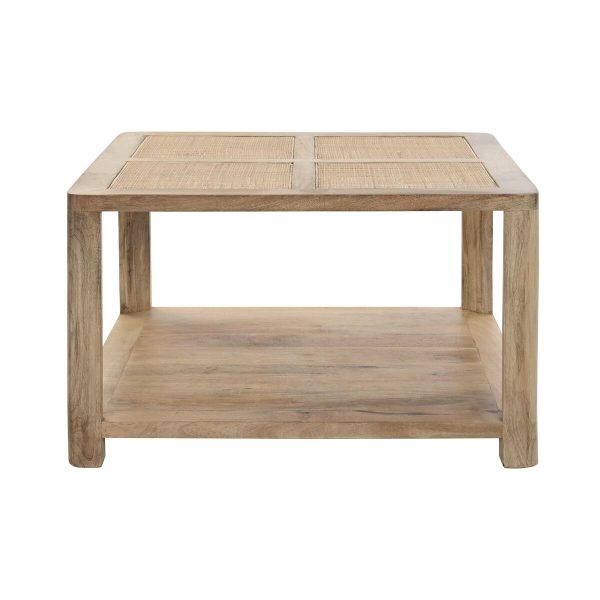 Centre Table DKD Home Decor Light brown Mango wood 76 x 76 x 45 cm Cheap