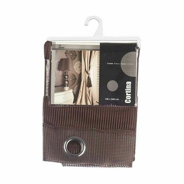 Curtain 140 x 260 cm Grille Brown (6 Units) Online