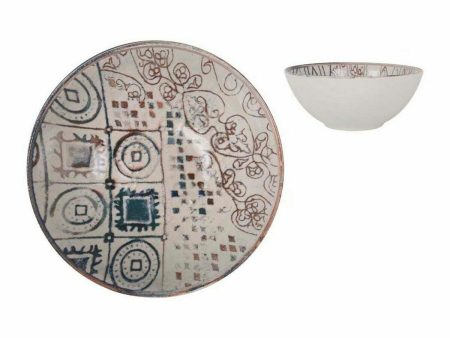 Bowl La Mediterránea Grecia Porcelain Blue Brown Discount