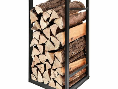 Log Stand EDM 85766 Black Metal 33 x 33 x 68 cm on Sale