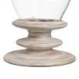 Candleholder White Wood Crystal 28 x 28 x 43 cm Discount