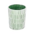 Candleholder Green Crystal Cement 10 x 10 x 13 cm Hot on Sale