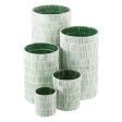 Candleholder Green Crystal Cement 10 x 10 x 13 cm Hot on Sale