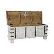 Chest DKD Home Decor Metal White Mango wood (116 x 40 x 45 cm) Online Sale