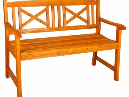 Bench Alexandra House Living Orange Fir wood 65 x 68 x 120 cm Discount