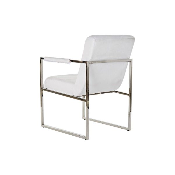 Chair DKD Home Decor Polyester Steel White (56 x 68 x 92 cm) Online Sale