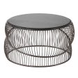 Centre Table Black Silver 90 x 90 x 48 cm on Sale