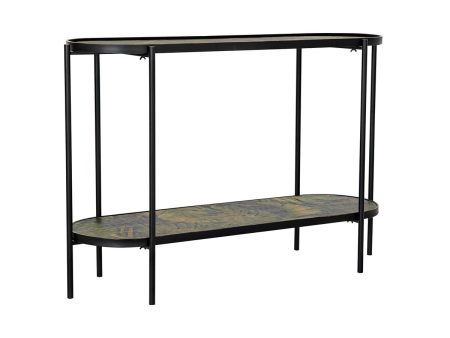 Console DKD Home Decor Black Green Metal MDF Wood 120 x 41 x 80 cm Fashion