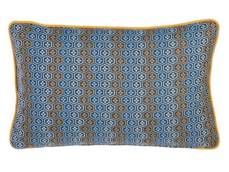 Cushion Blue Printed 60 x 10 x 40 cm Online now