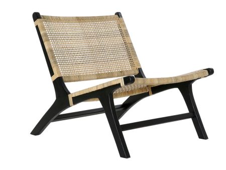 Armchair DKD Home Decor Black Natural Wood Teak 65 x 78 x 68 cm Cheap