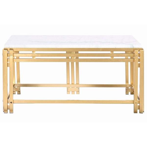 Centre Table DKD Home Decor Metal Aluminium Marble 80 x 40 x 40 cm Discount