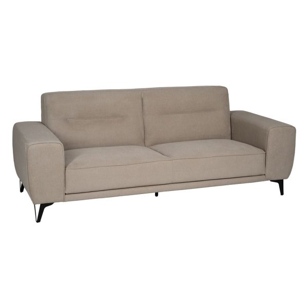 3-Seater Sofa Taupe Wood 220 x 87 x 85 cm Discount