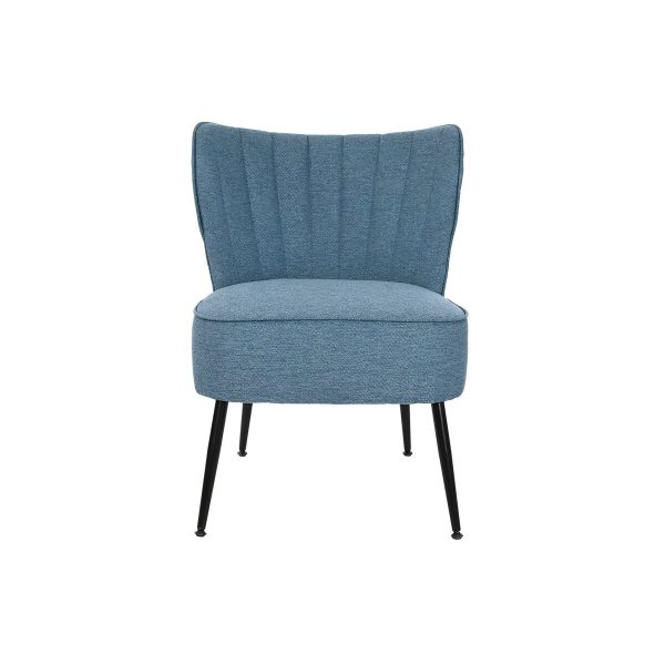 Armchair DKD Home Decor Blue Metal 55 x 64 x 72,5 cm For Discount