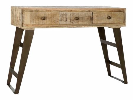 Console DKD Home Decor 130 x 40 x 89 cm Natural Black Metal Mango wood Online Sale