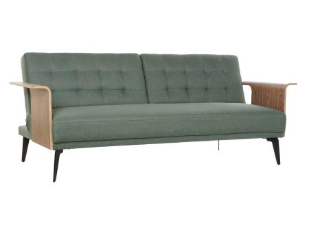 Sofabed DKD Home Decor 203 x 87 x 81 cm Black Metal Brown Green Sale