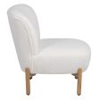 Armchair 62 x 75 x 74 cm Synthetic Fabric Metal White Online Sale