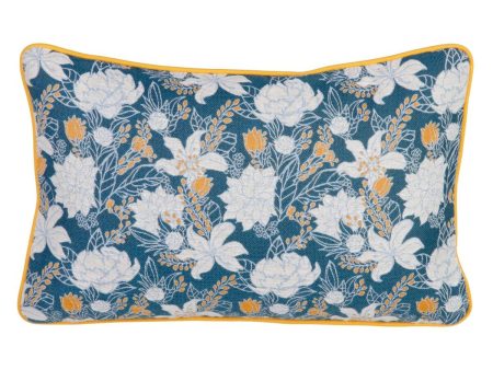 Cushion Blue Flowers 60 x 10 x 40 cm Online Sale