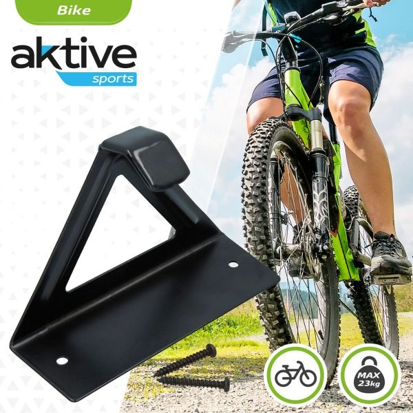 Wall Mount for Bicycle Aktive Black Metal 15,5 x 12 x 5,5 cm (24 Units) Online