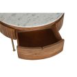 Centre Table DKD Home Decor Marble Mango wood (85 x 85 x 45 cm) For Cheap