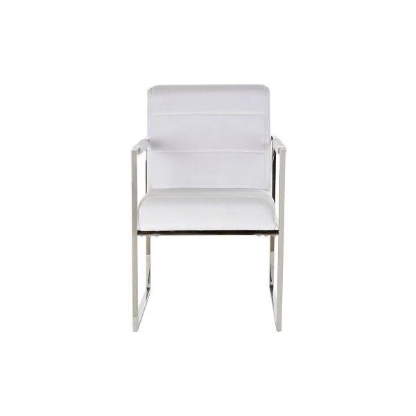 Chair DKD Home Decor Polyester Steel White (56 x 68 x 92 cm) Online Sale