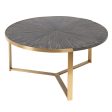 Centre Table Golden Dark brown 90 x 90 x 45 cm Online Hot Sale