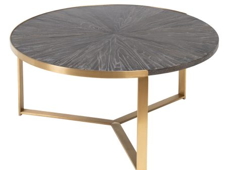 Centre Table Golden Dark brown 90 x 90 x 45 cm Online Hot Sale