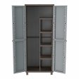 Broom cupboard Terry Jrattan 368 Grey 68 x 37,5 x 170 cm Plastic 4 Shelves Online Hot Sale