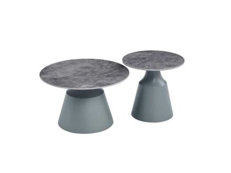 Console Home ESPRIT Grey Metal Ceramic 70 x 70 x 43 cm 70 x 70 x 1 cm Online now