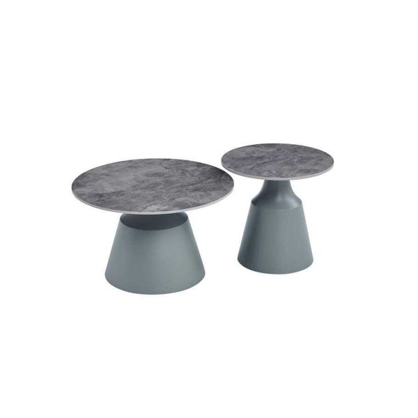 Console Home ESPRIT Grey Metal Ceramic 70 x 70 x 43 cm 70 x 70 x 1 cm Online now