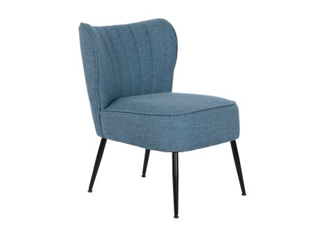 Armchair DKD Home Decor Blue Metal 55 x 64 x 72,5 cm For Discount