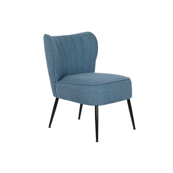 Armchair DKD Home Decor Blue Metal 55 x 64 x 72,5 cm For Discount