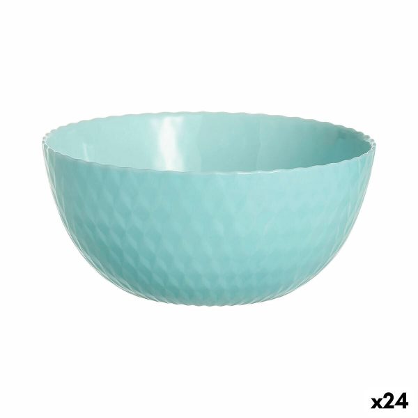 Bowl Luminarc Pampille Turquesa Turquoise Glass 13 cm (24 Units) Online Hot Sale